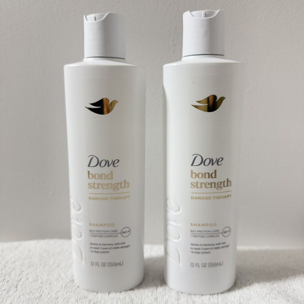 LOT OF (2) Dove Bond Strength +Peptide Complex Shampoo‎ 12 fl oz